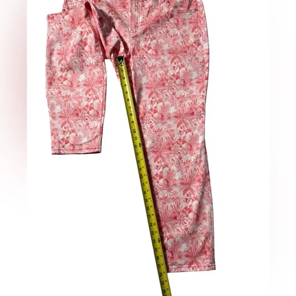 Tommy Bahama Boracay Beach High Rise Ankle Jeans Womens Sz 14 Floral Tropical - Picture 5 of 9